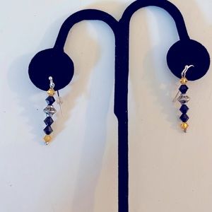 Earrings black and gold